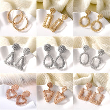 Load image into Gallery viewer, ALIUTOM Fashion Statement Earrings Big Metal Geometric Pendant Earrings For Women Hanging Dangle Earrings Drop Earing Bohemian