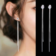 Load image into Gallery viewer, 2019 New Gold Color Long Crystal Tassel Dangle Earrings for Women Wedding Drop Earing Fashion Jewelry Gifts
